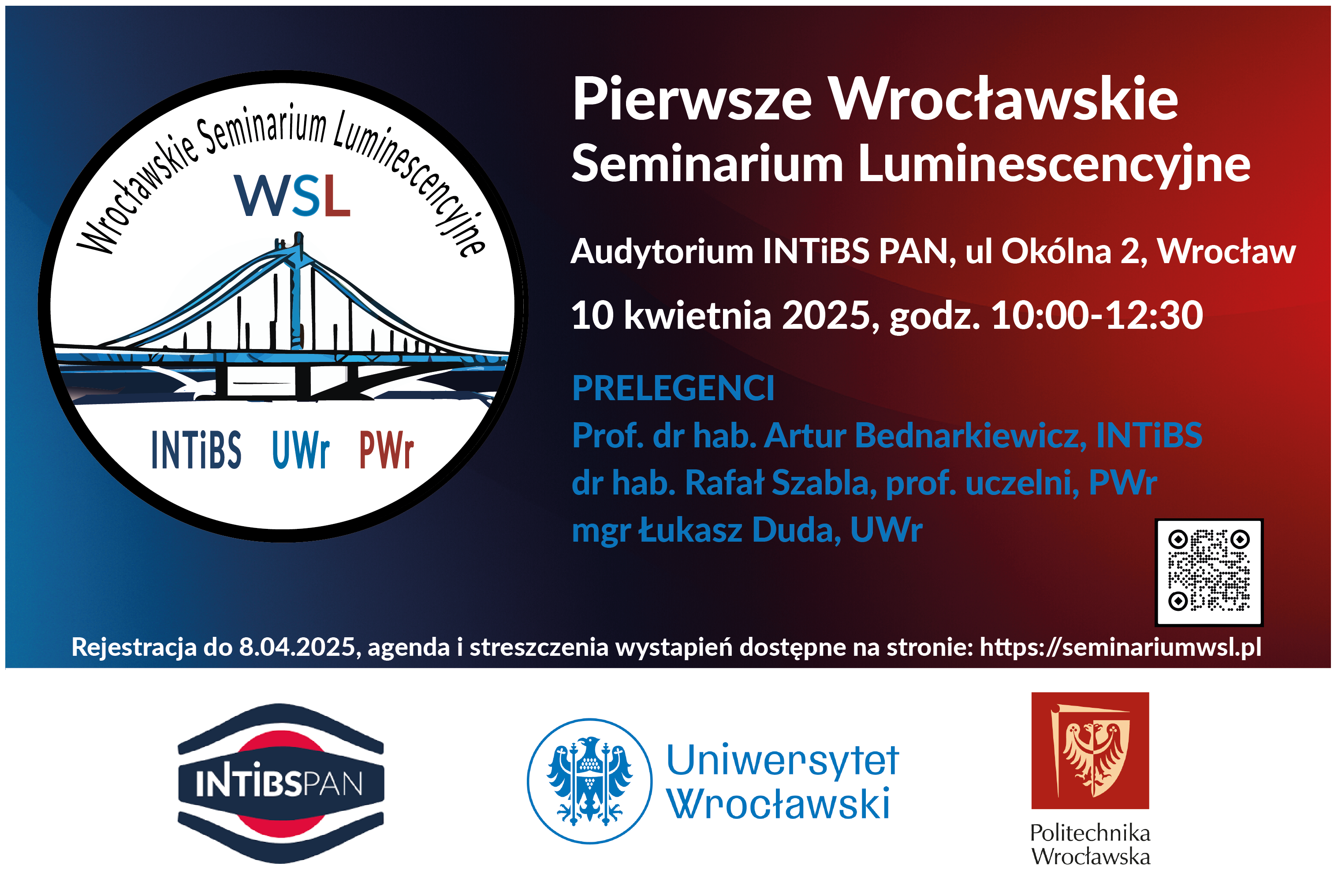 Zaproszenie na pierwsze Wrocławskie Seminarium Luminescencyjne