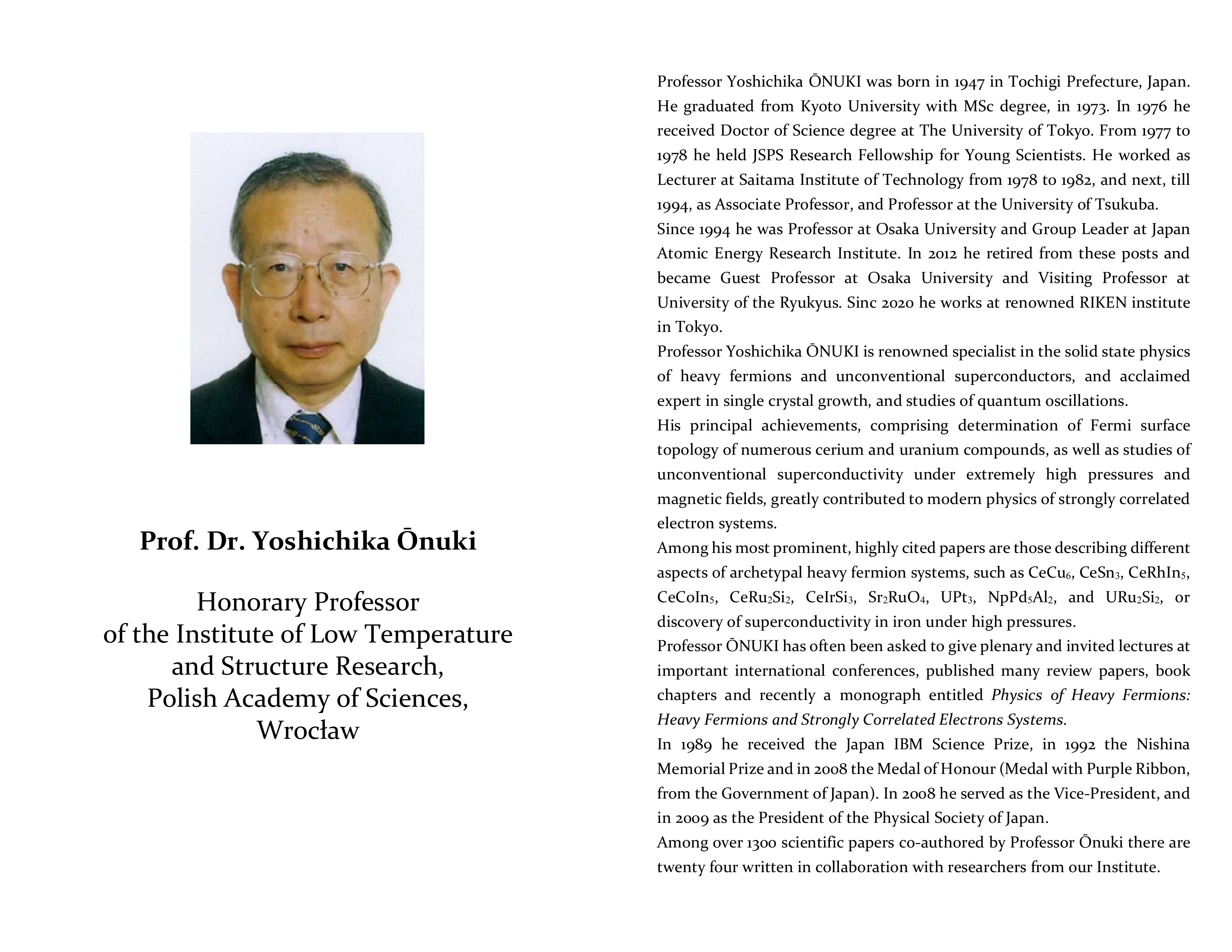 Prof Onuki