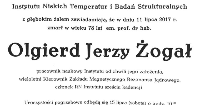 prof. Olgierd Żogał