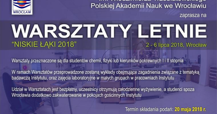 Program letnich Warsztatów Naukowych „Niskie Łąki 2018”