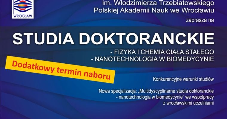 Rekrutacja uzupełniająca na Studium Doktoranckie w roku 2018