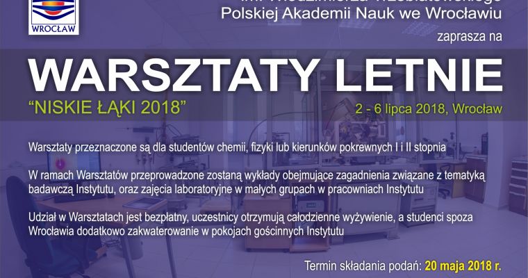 Letnie Warsztaty Naukowe „Niskie Łąki 2018”