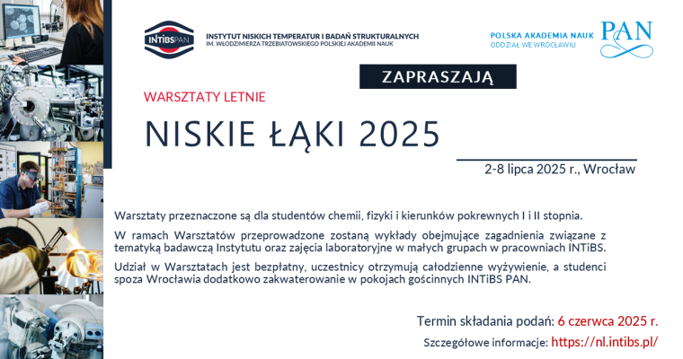 Zaproszenie na Letnie Warsztaty Naukowe Niskie Łąki 2025