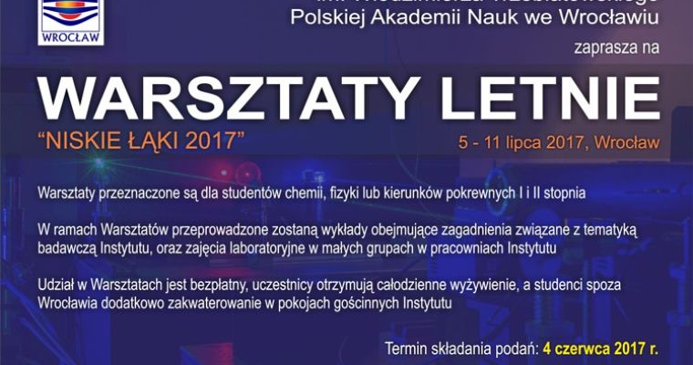 Letnie Warsztaty Naukowe „Niskie Łąki 2017”